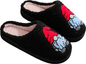 Generic Slippers for Women Men Warm Fuzzy Soft Christmas Slipper Memory Foam Slippers Cute Cartoon Anti-Slip Santa Sliders Lightweight House Indoor Outdoor Sh