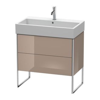 Duravit Duravit Xsquare Vanity Unit Vertical 78,4x 46,0 Cm, 2 Cajones, Para Lavabo Vero Air 235080, Color (frente/cuerpo): Cappuccino Laca Alto Brillo - Xs447