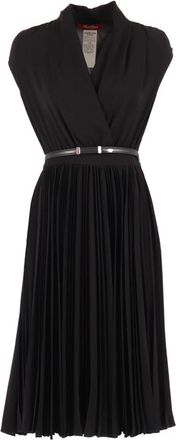 Max Mara Albino Midi Jurk - Dames - Casual kleedjes - Zwart - L - Leer - Kleedjes
