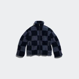 Canada Goose Soren Checkered Fleece Full Zip (Women, Dusk Blue Check, M)