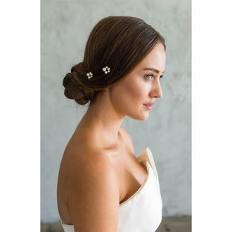 Brides & Hairpins Giada Set of 2 Hair Pins in Silver at Nordstrom