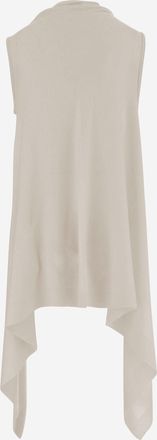 SA SU PHI Womens Long Knit Cashmere & Silk Ivory Knitwear Sweater