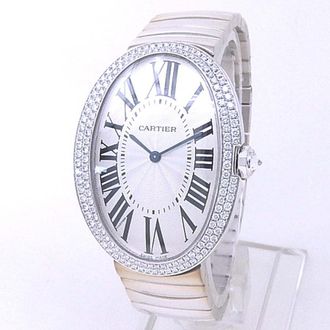 Cartier Pre-owned Cartier Baignoire Diamond Silver Dial Unisex Watch WB520010