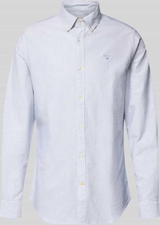 Barbour Tailored Fit Freizeithemd aus reiner Baumwolle Modell STRIPED OXFORD in Marine, Gr&ouml;&szlig;e XXXL