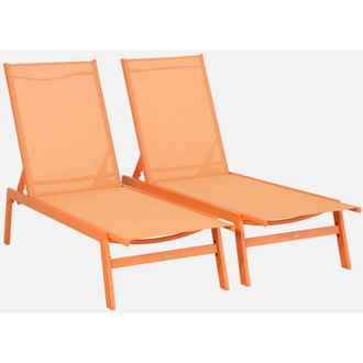 Sweeek Tumbona de acero multi posiciones, set de 2