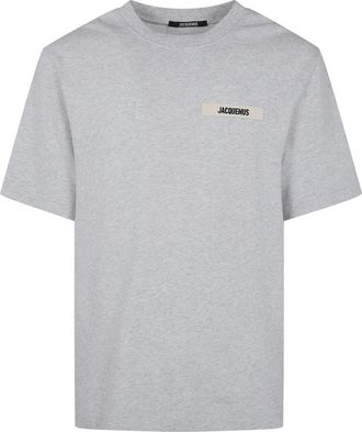 Jacquemus Le T-Shirt Gros Grain - Heren - T-shirts - Grijs - S - Katoen - Tops