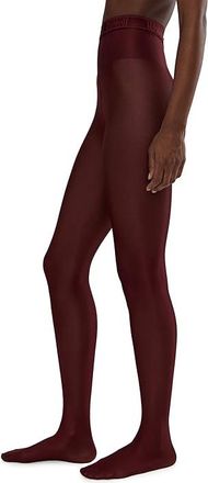 Wolford Neon 40 Womens Tights Hose Midnight Red : XL (51-63 - 165-198 lbs), Elastane/Nylon