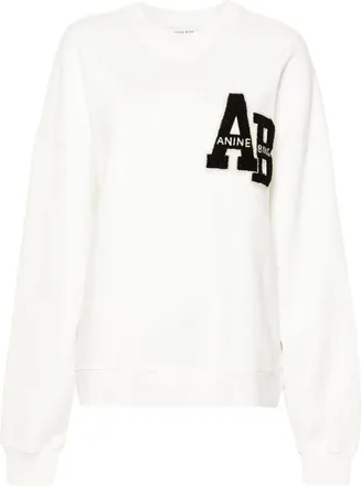 Anine Bing Miles Logo-patch Cotton Sweatshirt