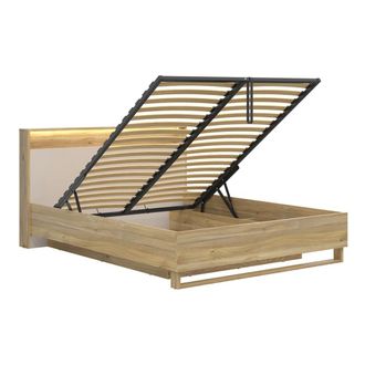 Petits Meubles Cama canap&eacute; 160x200 con somier led tableros de aglomerado laminados