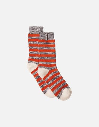 Sealskinz Mens Sealskinz Banham Stripe Sock Orange - Red - Size: 9.5/13/12.5/12/11.5/11/9/16/15.5/15/14.5/14/13.5/10.5/10