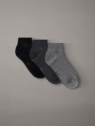 Calvin Klein 3-pack enkelsokken van zachte katoenstretch