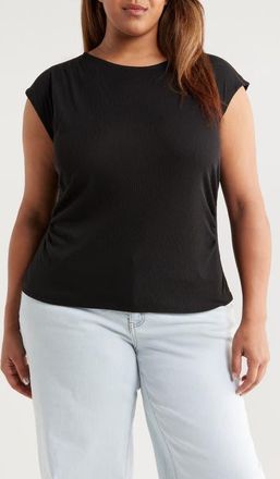 Wit & Wisdom Cap Sleeve Top in Black at Nordstrom, Size 1X