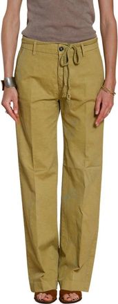 Mason's New York Straight Chino Broek - Dames - Straight fit broeken - Groen - S - Katoen - Broeken