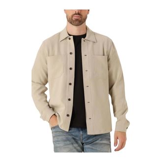 Matinique Taupe Overshirt Mapelton N - Heren - Jassen - Beige - Maat: M