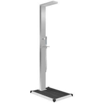 vidaXL Ducha De Jard&iacute;n Con Plato Acero Inoxidable Wpc Vidaxl