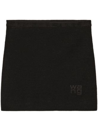 Alexander Wang Mini-rok met logo-reliëf - Zwart