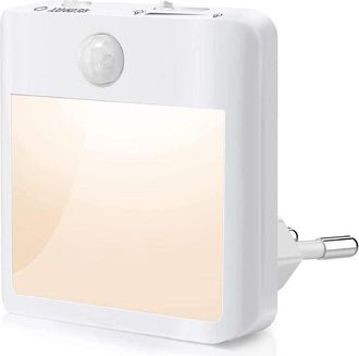 OEM Dos Luces Nocturnas Enchufables, L&aacute;mparas Led Con Sensor De Movimiento Y Regulables, Luz Blanca C&aacute;lida De 3500k, Adecuadas Para Dormitorios, Pasillos,