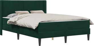 vidaXL Estructura De Cama Con Colch&oacute;n Verde Oscuro 120 X 190 Cm Vidaxl