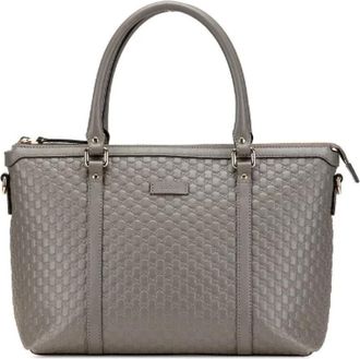 Gucci Pre-owned Handbags, female, Gray, Size: ONE SIZE Pre-owned Leather gucci-bags