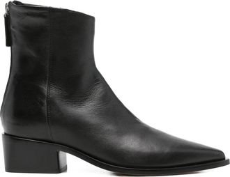 Pomme D'Or pointed-toe zip-up boots - women - Calf Leather/Calf Leather/Calf Leather - 37.5 - Black