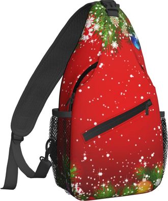 Generic Christmas Sling Bag Anti Theft Cross Body Bag Trendy Daypack For Sports Casual Workout