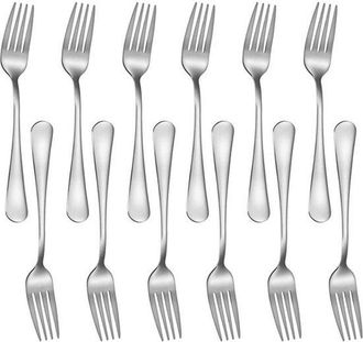 OEM Tenedores Para Reposter&iacute;a, Juego De 12 Tenedores Para Pasteles, 12 Piezas De 17 Cm (6,7 Pulgadas) De Acero Inoxidable 304, Pulido Espejo