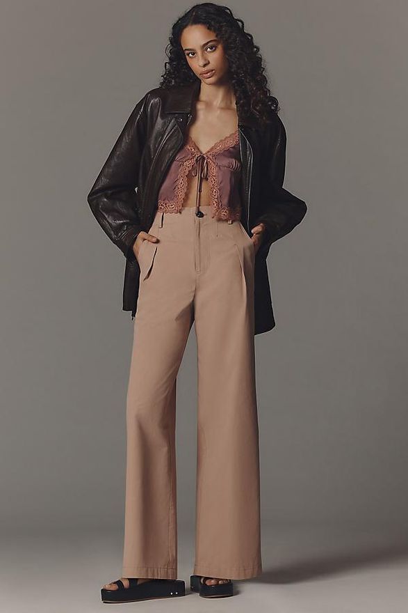 Wide-Leg Trousers Pants