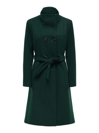 Only Langmantel ONLY ONLBLAKE LIFE DB LONG COAT BF OTW, Damen, Gr. XS, scarab detail:solid, Web, Obermaterial: 100% Polyester, unifarben, knielang, M&auml;ntel 