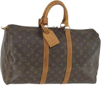 Louis Vuitton Pre-owned Weekend Bags, female, Brown, Size: ONE SIZE Pre-owned Canvas Weekend Bag