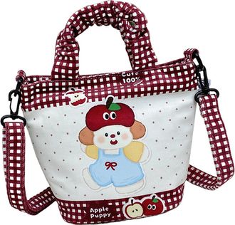 Generic Bucket Bags for Women, Lightweight Tote Bag with Cartoon Pattern - Lightweight and Practical Pouch Modern Design for Daily Outings, Casual or Elegant