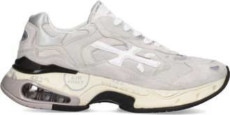 Premiata Sneakers, male, Gray, Size: 7 US Grey Sneaker with White Patch