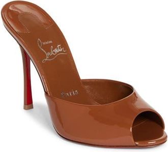 Christian Louboutin Me Dolly Peep Toe Slide Sandal in Brown at Nordstrom, Size 6.5Us
