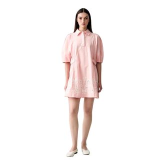 Stine Goya Kleedjes, Dames, Roze, L, Katoen, Uitlopende minirok