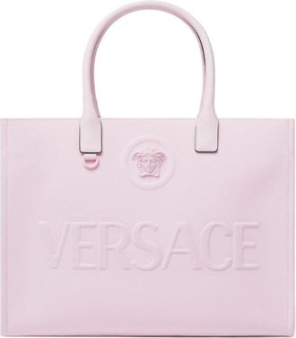 Versace large La Medusa tote bag - women - Leather/Cotton/Cotton - One Size - Pink