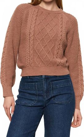 Sanctuary Nomad Cable Popover Sweater In Mocha