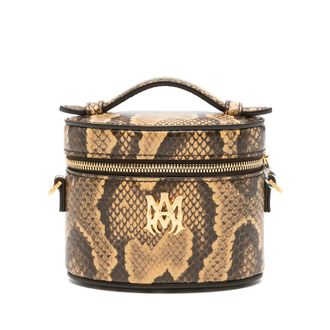 Amiri Nano Snake-effect Logo-plaque Vanity Mini Bag