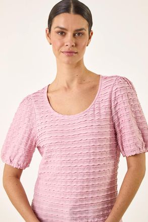 Roman Textured Jersey Stretch Top