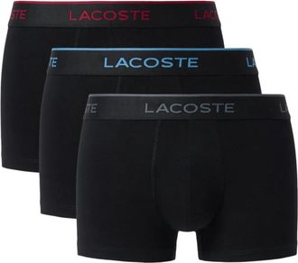 Lacoste Tripack Boxers Katoen Stretch - Heren - Onderbroek - Zwart - S - Katoen - Ondergoed