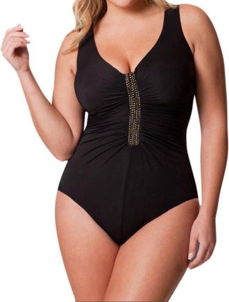 Miraclesuit Jewel Box One Piece Swimsuit - Plus In Black