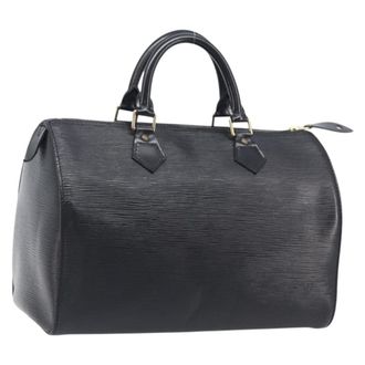 Louis Vuitton Speedy Epi Leather Black Leather Handbag (Pre-Owned)