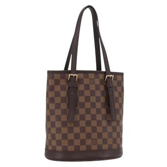 Louis Vuitton Marais Bucket Damier Brown Canvas Handbag (Pre-Owned)