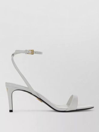 Prada leather ankle strap sandals open toe heel
