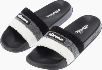 Ellesse Mens Triply Stripe Patterned Open Toe Slides - Black/Multi - Size: 10 45