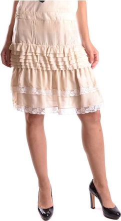 Pinko A-lijn Mini Rok - Dames - Korte rokken - Beige - L - Rokken