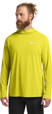 Jack Wolfskin Funktionsshirt JACK WOLFSKIN PRELIGHT SWIFT HOODY M, Herren, Gr. XL (54/56), gr&uuml;n (chartreuse), Obermaterial: 100% Polyester, Shirts Funktionsshirt