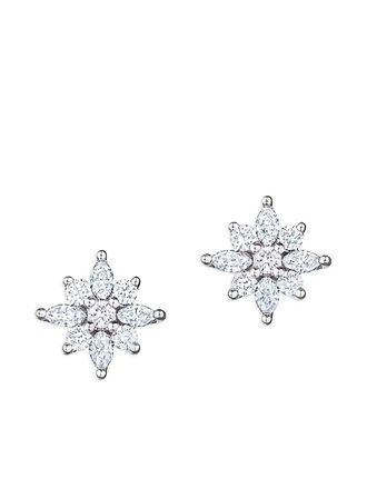 Kwiat 18K white gold diamond star earrings - women - 18kt White Gold/Diamond - One Size - Silver