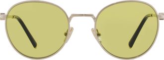 Miu Miu Olive Green Round Ladies Sunglasses MU 55ZS 5AK07O 50