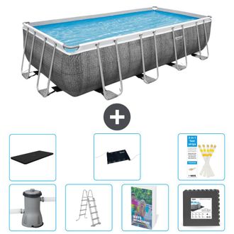 Bestway Piscina Bestway Power Steel Rectangular - 488x244x122 Cm - 8-piezas S543