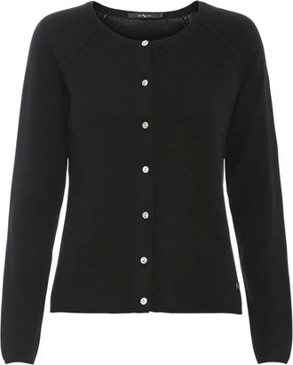 BTF-CPH Elegante Kasjmier Cardigan - Dames - Vesten - Zwart - L - Kasjmier - Truien & Vesten
