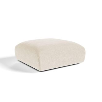 Sia Home Puf terciopelo de chenilla crema